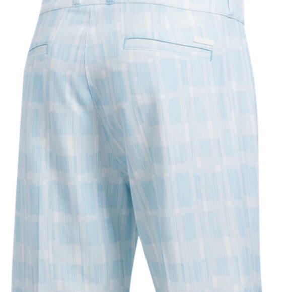 ADIDAS Women's Ultimate Club Printed Golf Shorts NWT White/Bright Cyan Size 2 - Picture 9 of 10